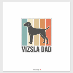 Sticker Conception de chemise pour papa Vizsla vintage ama