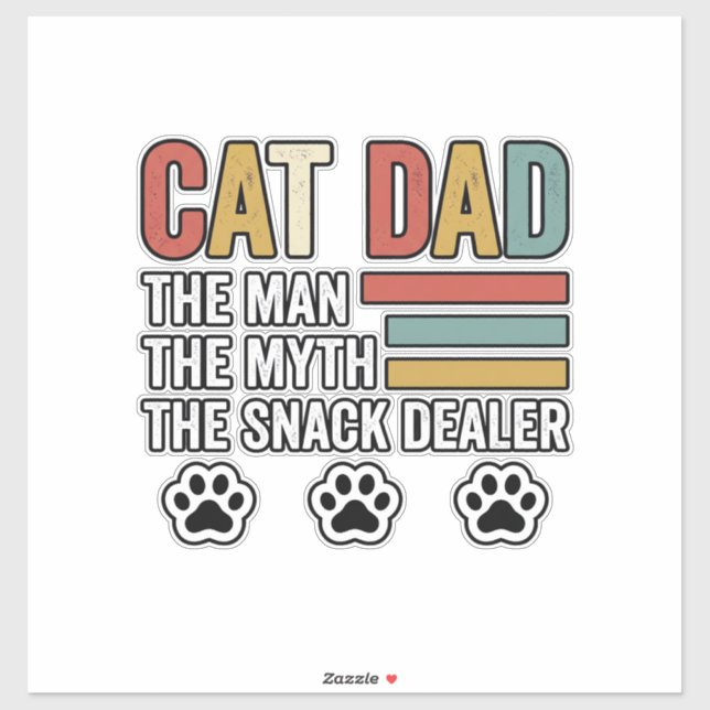 Sticker Conception de chemise pour vendeur de snacks drôle (Feuille)