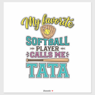 Sticker Conception de chemise TATA par le joueur de softba