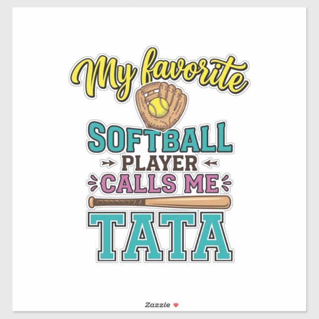 Sticker Conception de chemise TATA par le joueur de softba (Feuille)