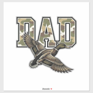 Sticker Conception de chemise vectorielle Camo Papa Canard