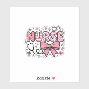 Sticker Conception de chemise vectorielle Cute Nurse Bow H