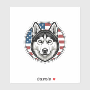 Sticker Conception de chemise vectorielle de chien patriot