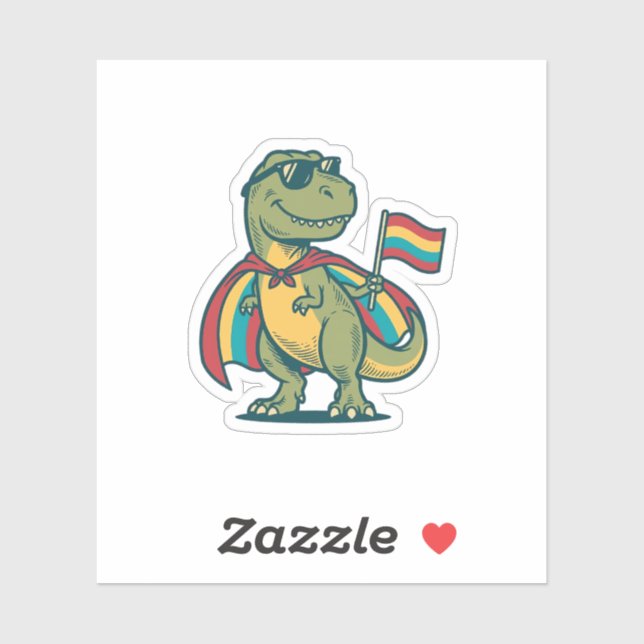 Sticker Conception de chemise vectorielle de dinosaure de  (Feuille)