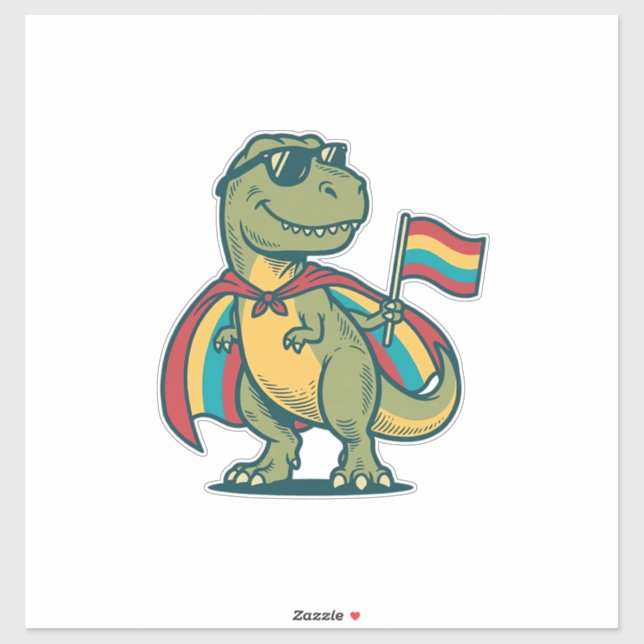 Sticker Conception de chemise vectorielle de dinosaure de  (Feuille)