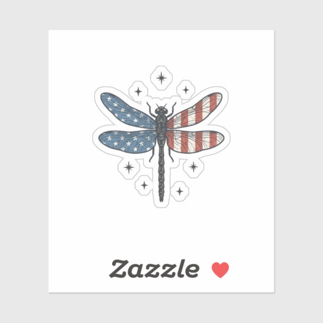 Sticker Conception de chemise vectorielle de libellule pat (Feuille)