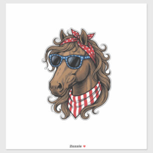 Sticker Conception de chemise vectorielle de tête de cheva