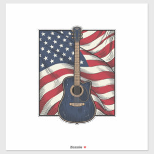 Sticker Conception de chemise vectorielle drapeau patrioti