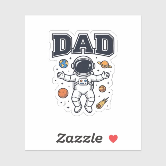 Sticker Conception de chemise vectorielle espace astronaut (Feuille)
