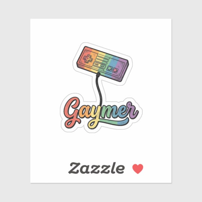 Sticker Conception de chemise vectorielle Gaymer Rainbow G (Feuille)