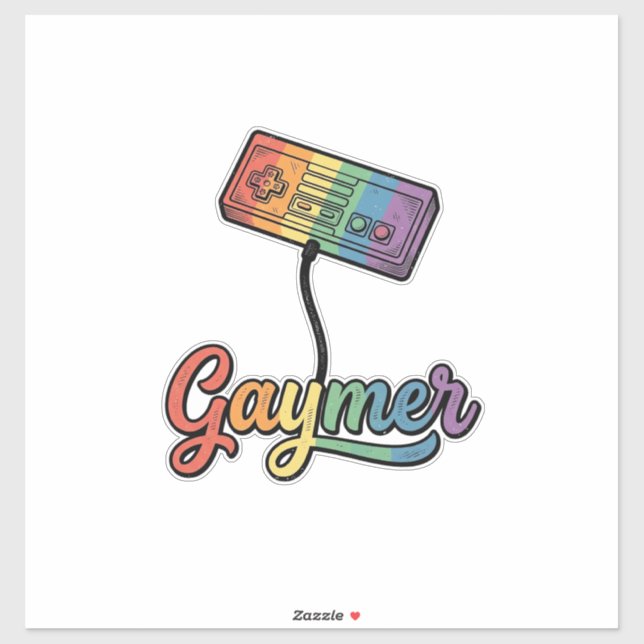 Sticker Conception de chemise vectorielle Gaymer Rainbow G (Feuille)