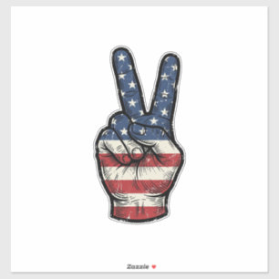 Sticker Conception de chemise vectorielle main de paix pat