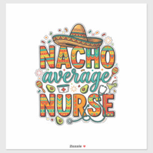 Sticker Conception de chemise vectorielle Nacho Average Nu