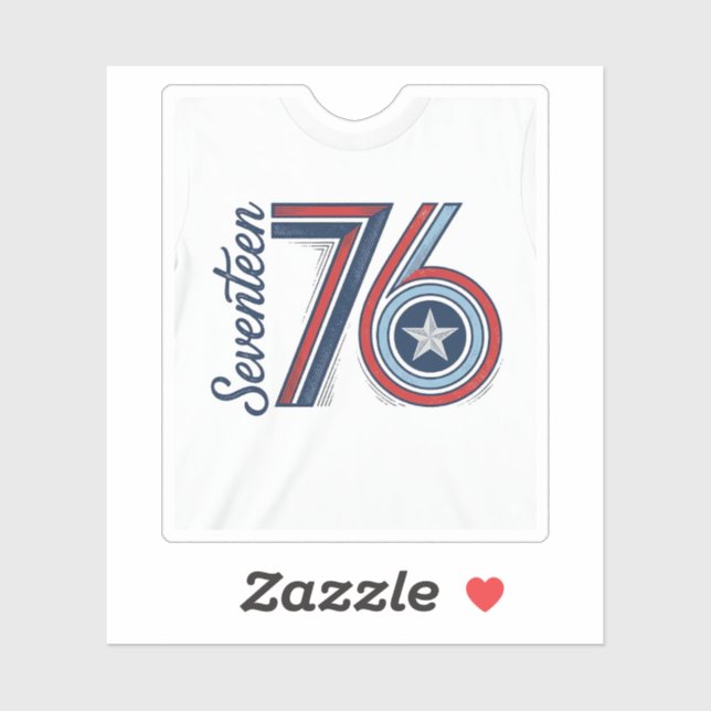 Sticker Conception de chemise vectorielle patriotique Vint (Feuille)