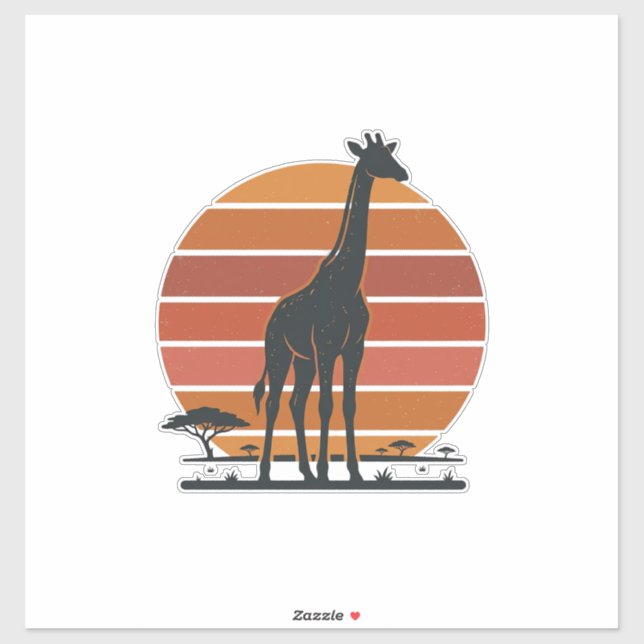 Sticker Conception de chemise vectorielle Safari Coucher d (Feuille)