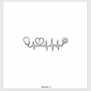 Sticker Conception de chemise vectorielle Stethoscope Batt