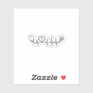 Sticker Conception de chemise vectorielle Stéthoscope Batt