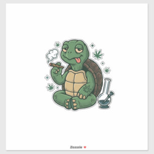 Sticker Conception de chemise vectorielle tortue stoner vi