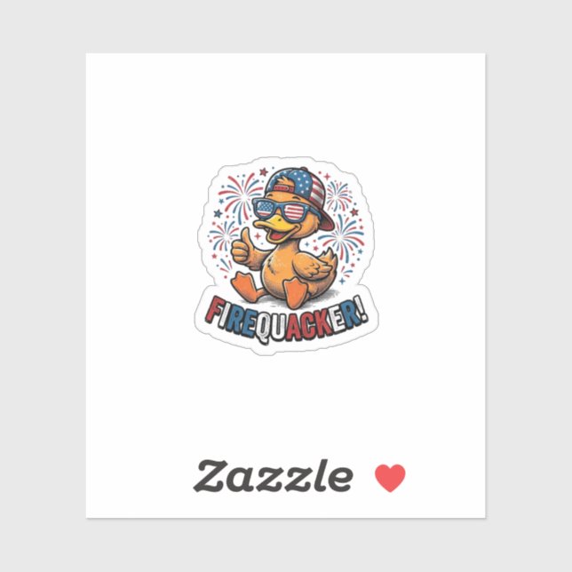 Sticker Conception de chemise vintage canard patriotique F (Feuille)