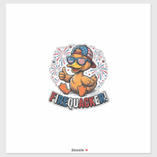 Sticker Conception de chemise vintage canard patriotique F