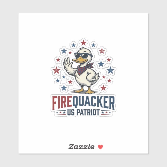 Sticker Conception de chemise vintage canard patriotique F (Feuille)