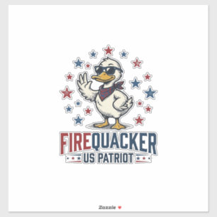 Sticker Conception de chemise vintage canard patriotique F