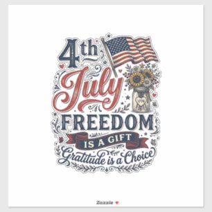 Sticker Conception de chemise vintage de gratitude de libe