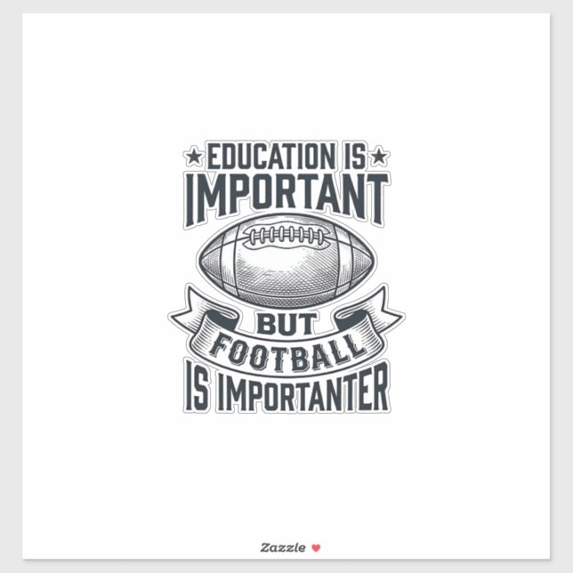 Sticker Conception de chemise vintage d'éducation de footb (Feuille)