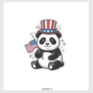 Sticker Conception de chemise vintage patriotique Panda Fl
