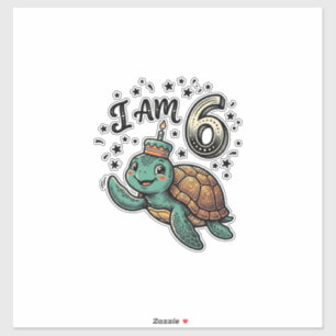 Sticker Conception de chemise vintage pour le 6e anniversa