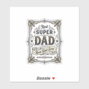 Sticker Conception de chemise Vintage Super Papa Meilleur