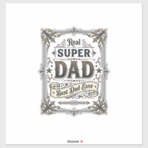 Sticker Conception de chemise Vintage Super Papa Meilleur