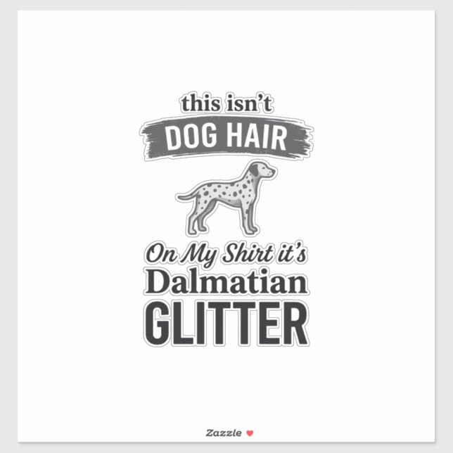 Sticker Conception de citation de cheveux de chien drôle d (Feuille)