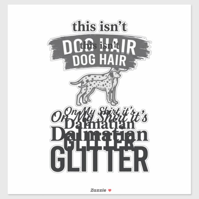 Sticker Conception de citation de cheveux de chien drôle d (Feuille)