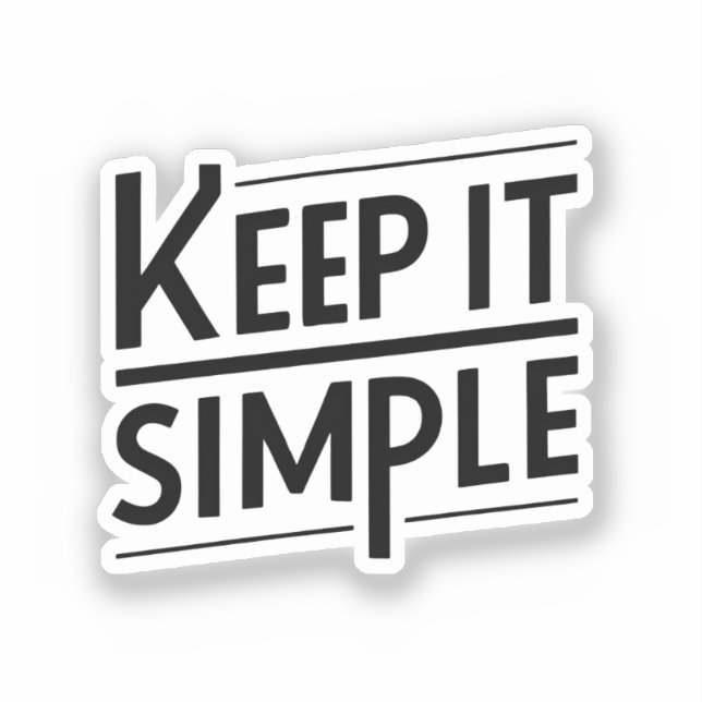 Sticker Conception de citation minimale Gardez les choses  (Recto)
