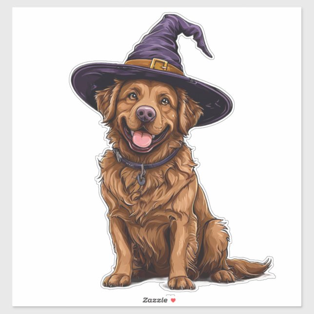 Sticker Conception de costume d'Halloween de chien de dess (Feuille)