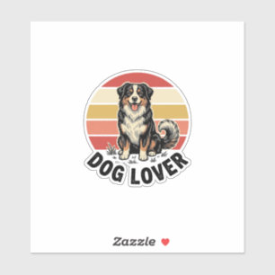 Sticker Conception de coucher de soleil de chien mignon gr