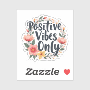 Sticker Conception de couronne florale « Vibes Positives U