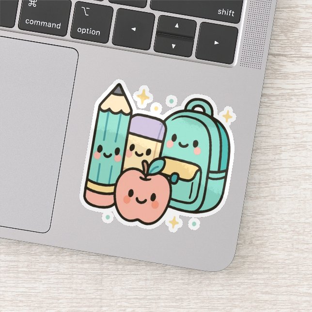 Sticker Conception de dessin animé pour la rentrée scolair (Détail)