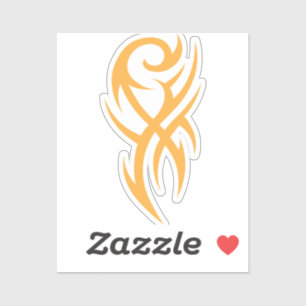 Sticker Conception de dessin linéaire inspirée du tatouage
