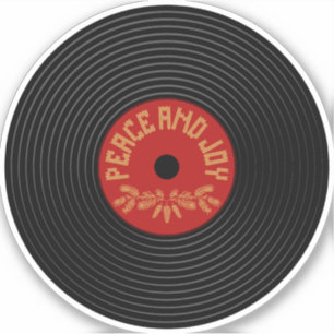 Sticker Conception de disques vinyle Peace and joy