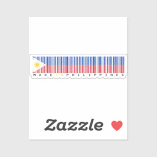 Sticker Conception de drapeau avec code-barres Fabriqué au