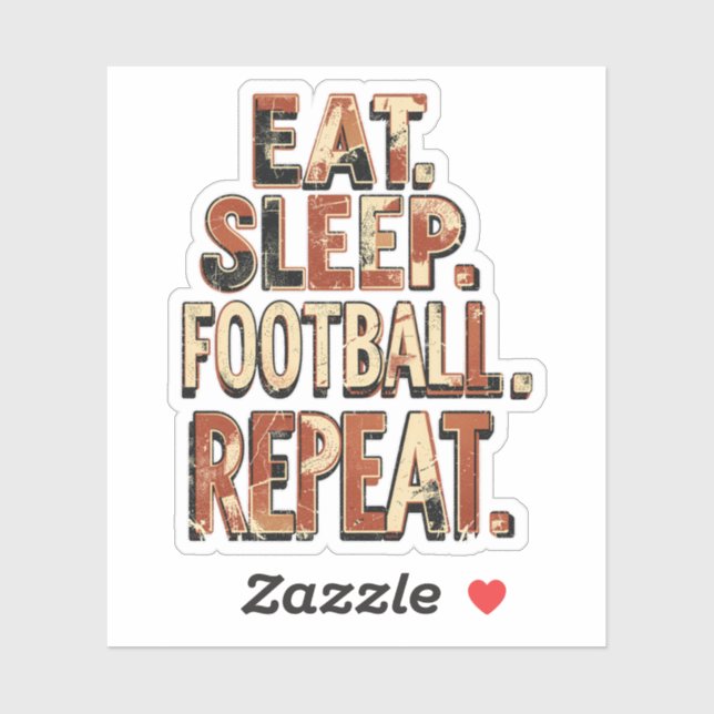 Sticker Conception de fan de football vintage | Graphique  (Feuille)