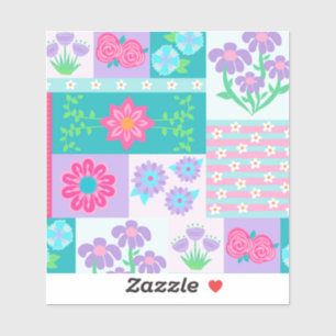 Sticker Conception de fleurs vibrantes en fleurs