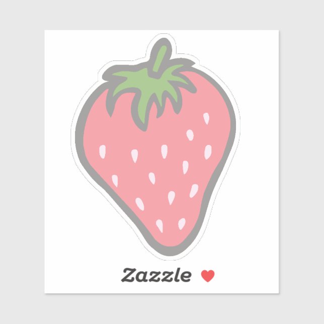 Sticker Conception de fraise douce (Feuille)