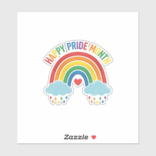 Sticker Conception de gravure vintage arc-en-ciel Mois de