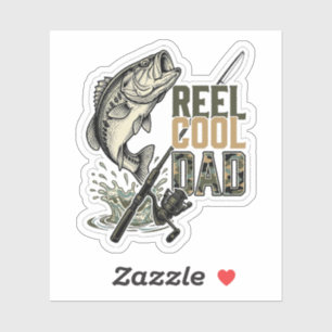 Sticker Conception de gravure vintage de pêche à la basse