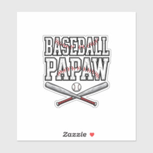 Sticker Conception de gravure vintage Papaw baseball_1