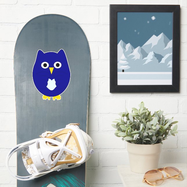 Sticker Conception de hibou bleu (Snowboard)