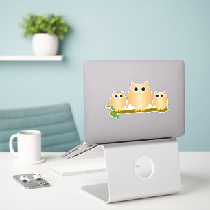 Sticker Conception de hiboux orange